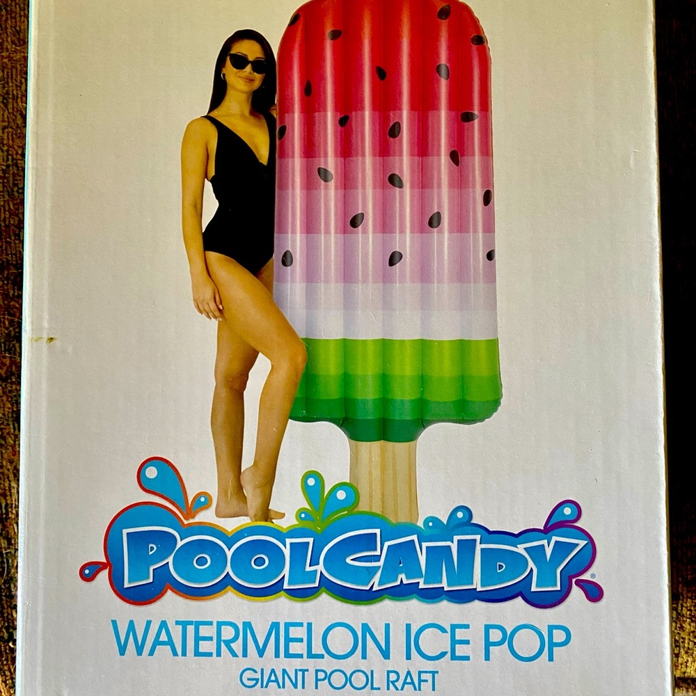 NEW Poolcandy Watermelon Ice Pop Giant Pool Raft